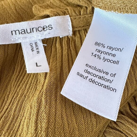 Tunic Women L Tassel Tie Lace‎ Peasant Boho Fairy Renaissance Hippie Western - Picture 8 of 10